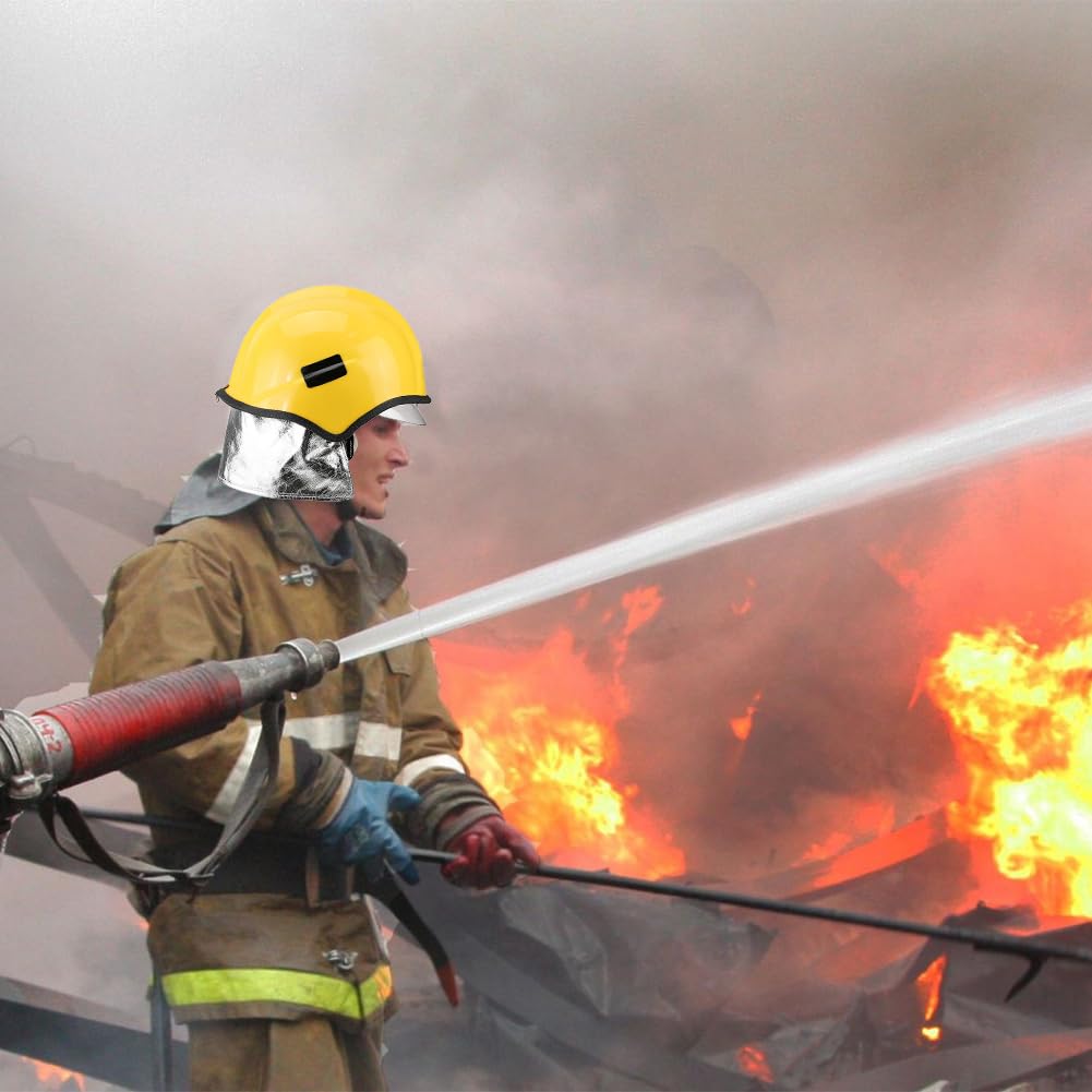 Casco De Bombero, Casco Reflectante Ignífugo Resistente Al Calor Casco De Seguridad De Plástico Duro Equipo De Protección Para La Construcción De Desastres