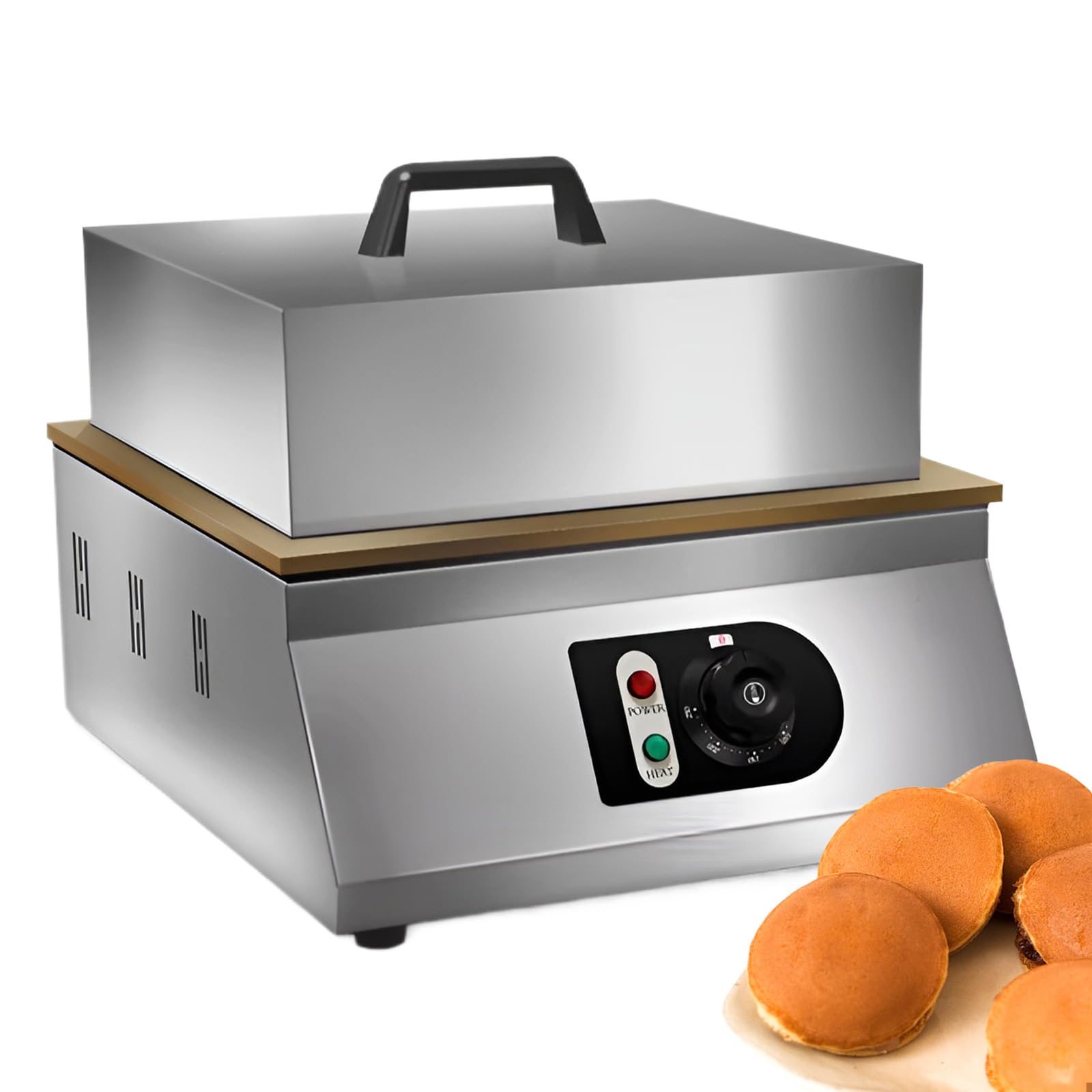 NGDFGR Waffle Iron Machine, Non-Stick Maker With Temperature Control, Pure Copper Griddle For Snacks, Desserts, Sandwiches, And Donuts