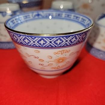 Amazon.co.jp: 中国景徳鎮茶器 蛍透かし 蛍焼茶器赤絵金彩 急須と