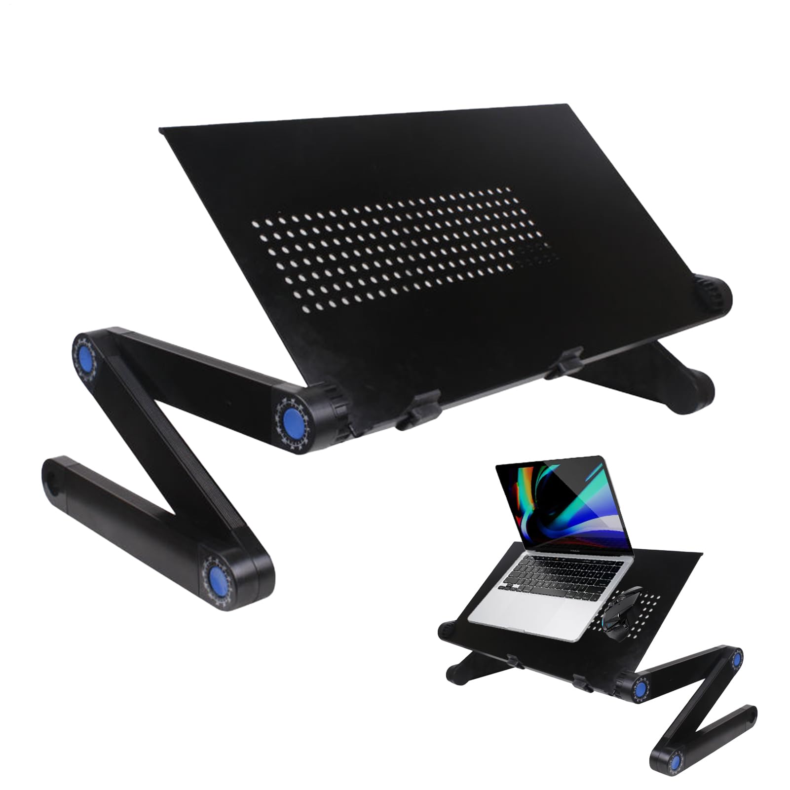 Scrivania da per laptop e scrivania, supporto portatile da , supporto per | computer portatile regolabile per laptop - Tappetino per mouse da scrivania pieghevole antiscivolo incluso per