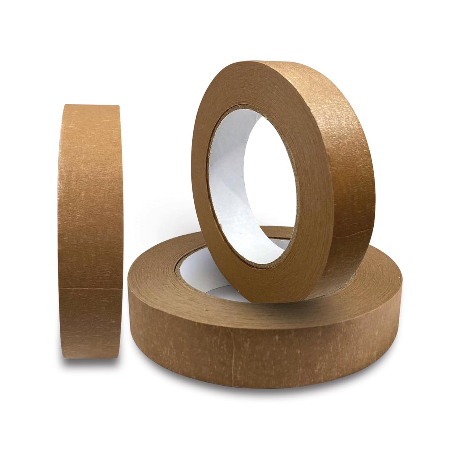 Z Zenic Pack of 2/4/7/12 Paper Packing Tape 24mm x 50m Strong Brown Kraft Paper Tape | Recyclable, Biodegradable, Shipping, Wrapping & Framing | Eco Friendly Parcel Tape (4)