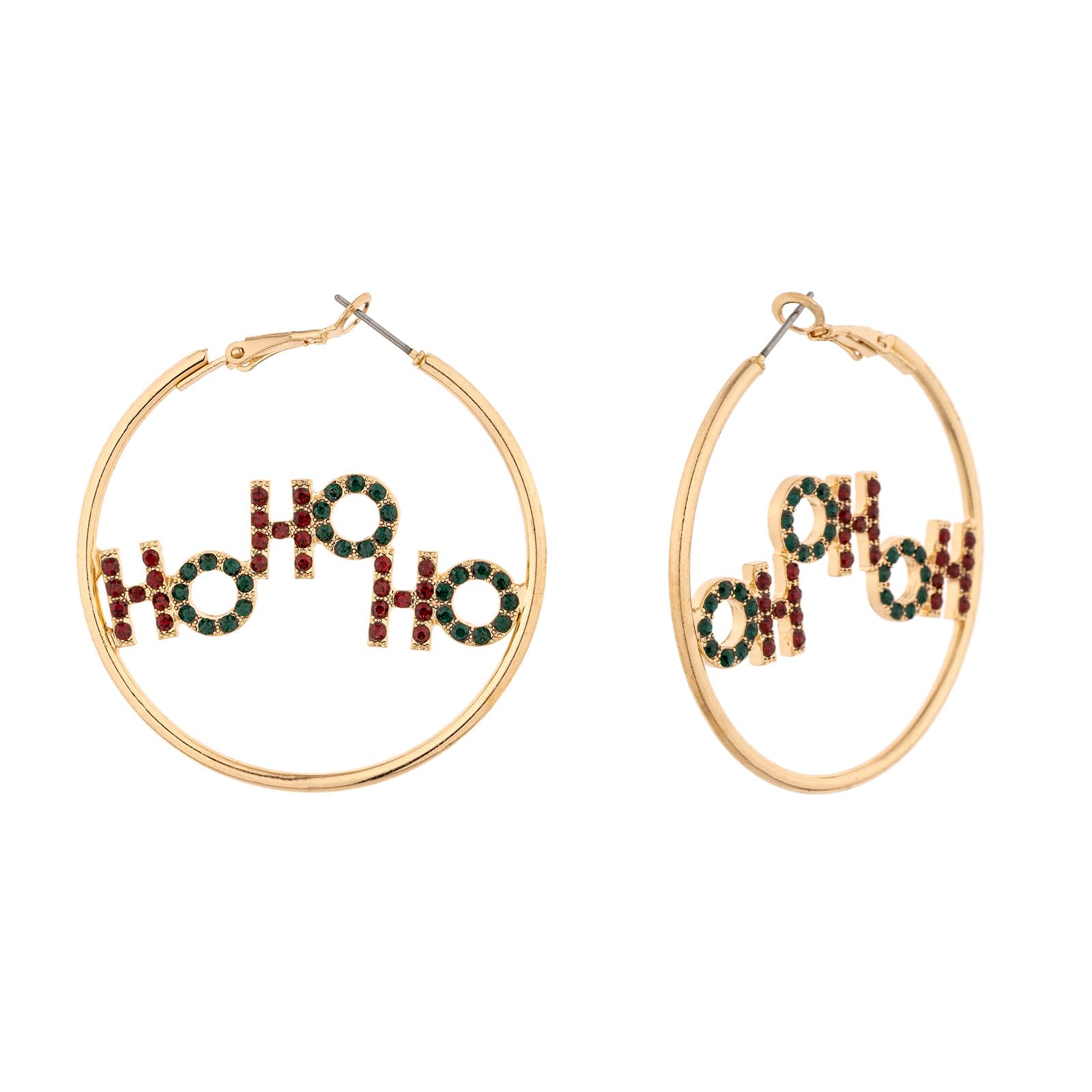 MADISON TYLER Christmas Dangle Teardrop Earrings for Women | Gold Snowflake and Star Rhinestone Earring | Ornament Drop Hypoallergenic Lightweight