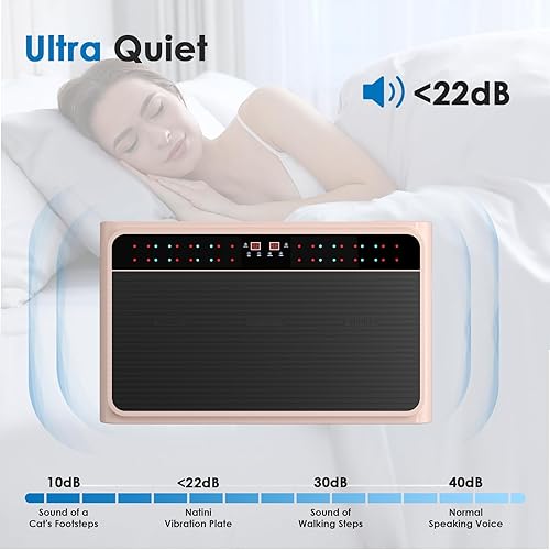 Vista 6 de Máquina de ejercicios con placa de vibración, plataforma de vibración de entrenamiento de cuerpo entero, máquina de drenaje linfático para pérdida