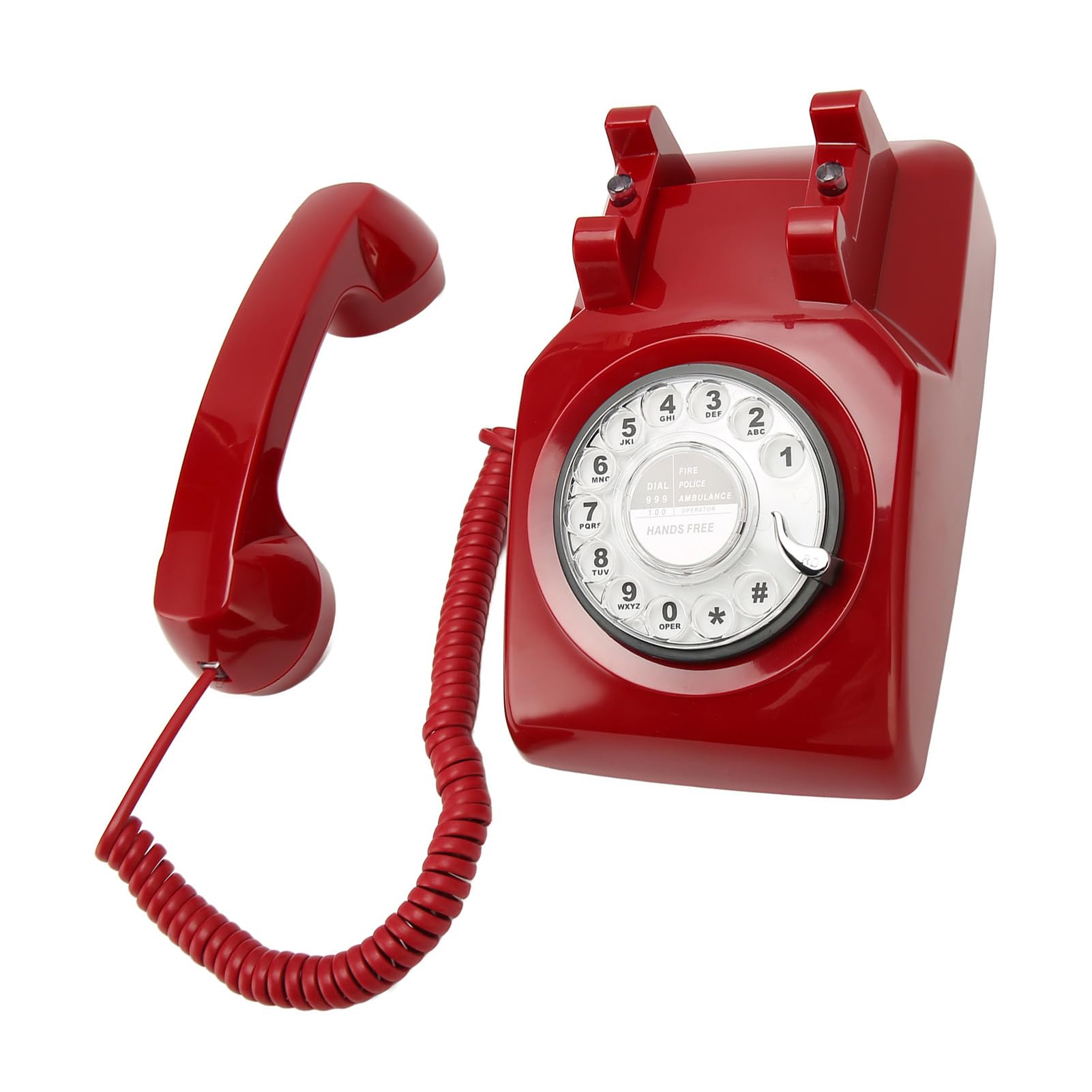 Teléfono Giratorio Retro, Teléfono Fijo Vintage, Teléfono Antiguo para el Hogar, Oficina, Hotel Antiguo con Teclado Giratorio para Personas Mayores o Personas con Discapacidad