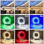 Xunata led strip lights, non-waterproof flexible dimmable cob led rope lights dc 5v 320 leds/m bendable cob tape lights with white usb touch dimming for living room,cabinet lighting christmas decoration 14 61pqir9br l. Sl500. Ss150