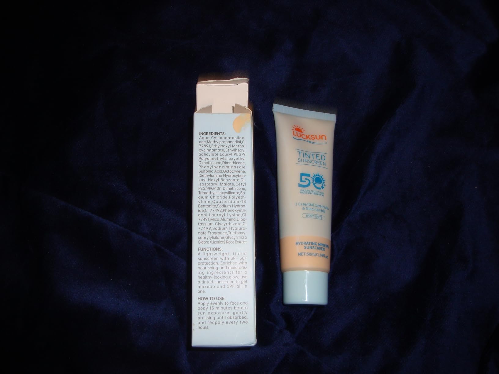 LMDGDS Tinted Sunscreen for Face, SPF 50 2 Pack - Face Sunscreen Lotion,UV Defense, Moisturizing, Travel Size, Light (50ML)