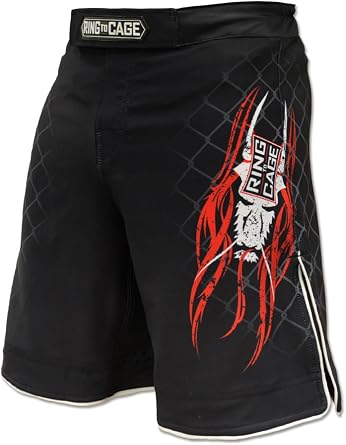 Elite MMA Fight Shorts - Black, for MMA, BJJ, Jiu Jitsu, Grappling, No Gi, Wrestling