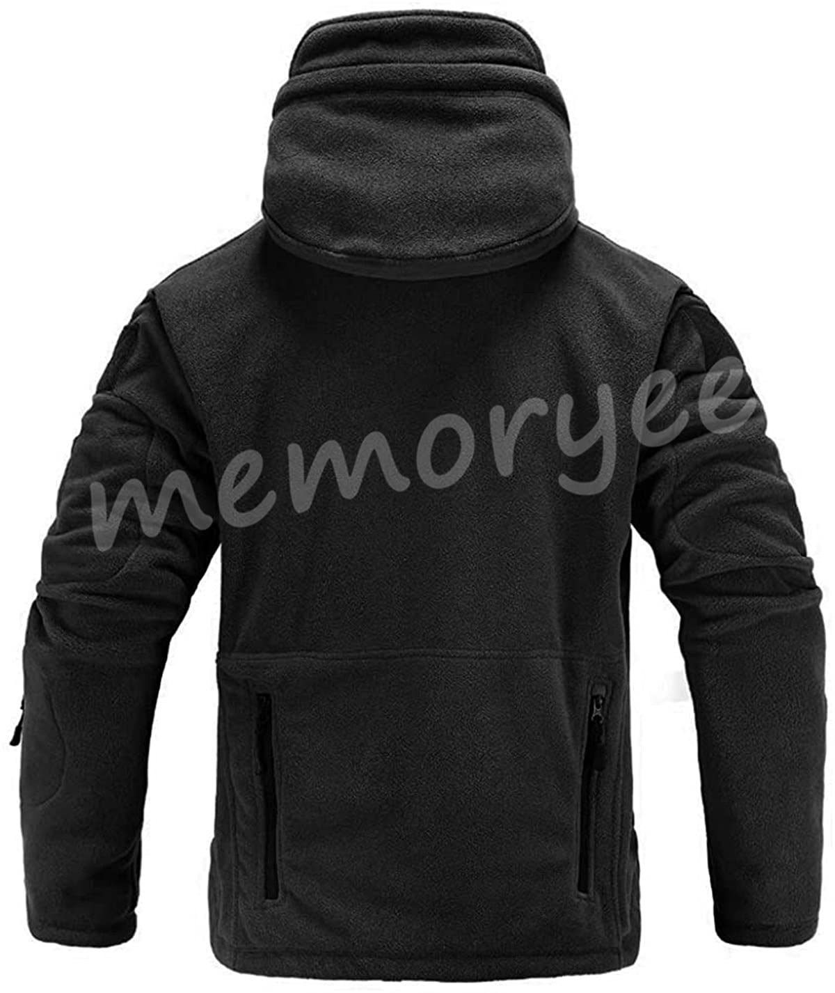 Memoryee Uomo Giacche Antivento Giacca in Pile Outdoor Militare Caldo Cappotto