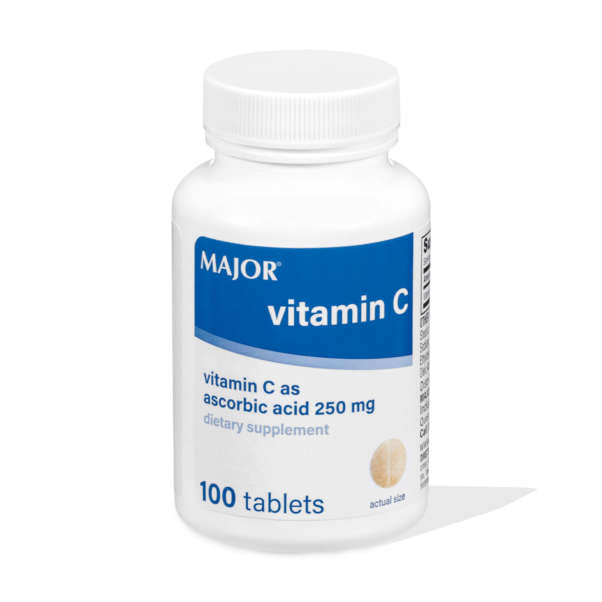 MAJOR Vitamin C 250 Mg - Dietary Supplement - 100 Tablets (1 Pack)