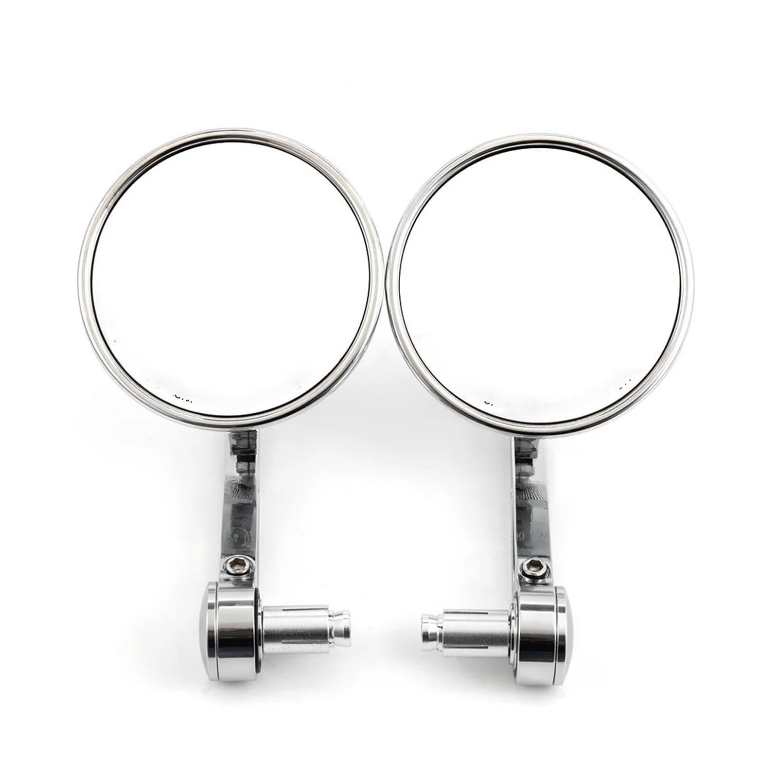 Rückspiegel Spiegel 1 Paar 7/8''22mm Universal Für Rück Bar End Seite Spiegel Lenker Spiegel Alten Schule Motorrad Chrom Konvex Lenkerendenspiegel