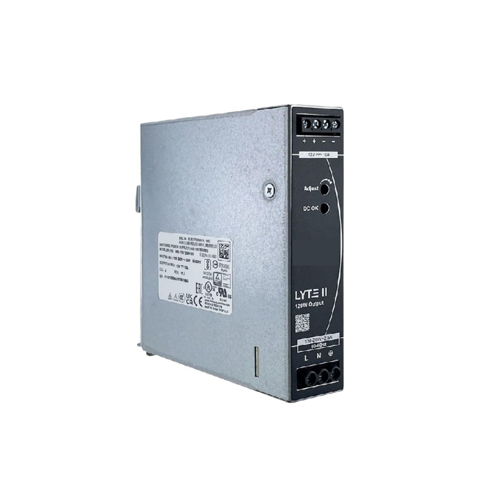 SJJBVPYX DRL-12V120W1EN Rail Switching Power Supply, 12V 10A 120W