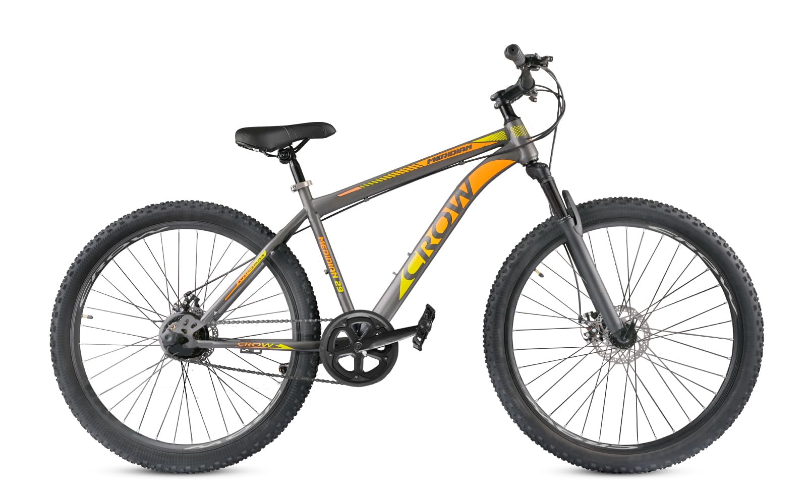 CROW - Meridian Single Speed | 27.5" Unisex MTB | MTB Cycle with Duald Disc Brake | HI TENSILE Steel Frame | Mountain Bike | Unisex | Ideal for 5.4 to 5.8 FT-image-8