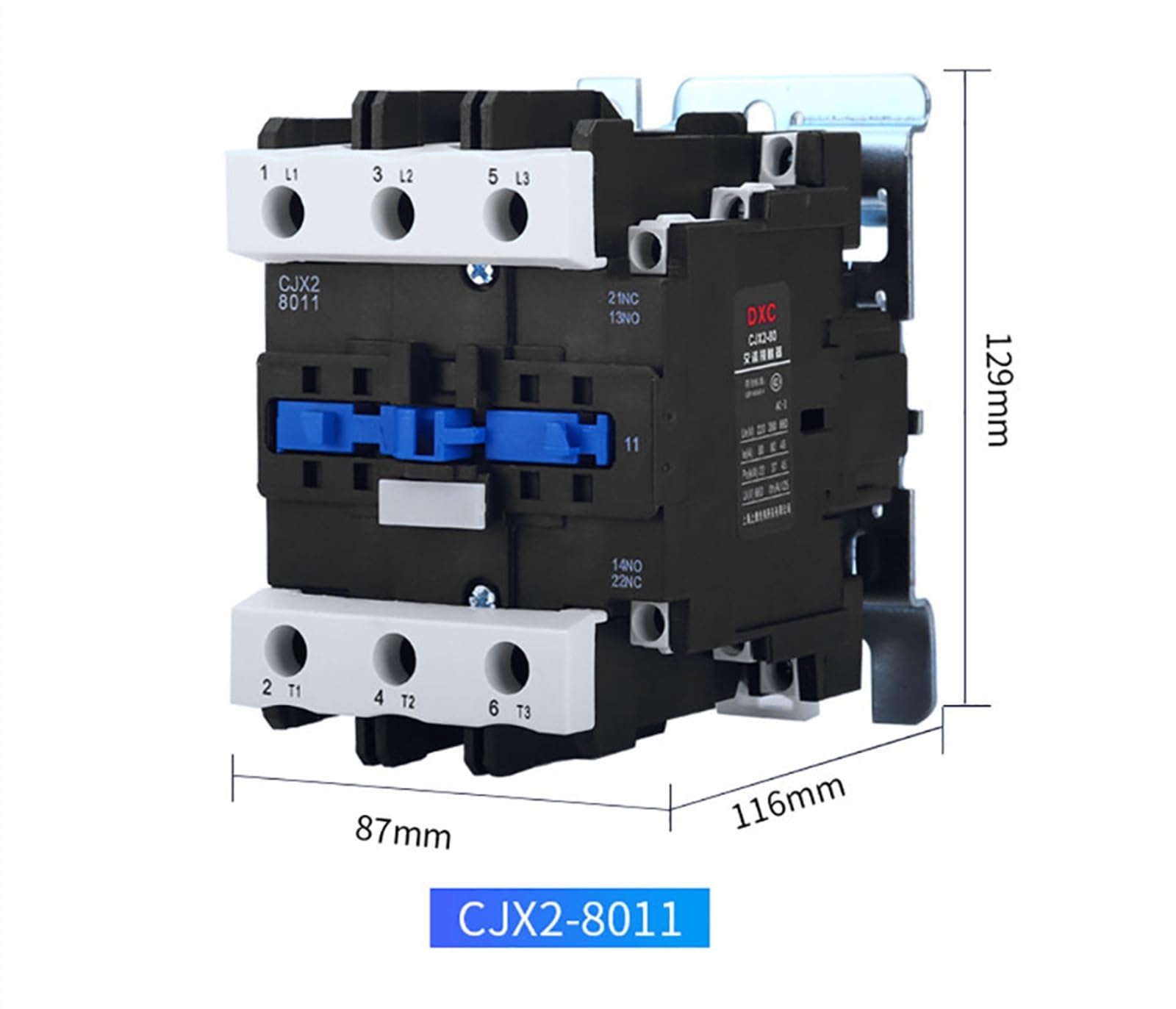 Stycznik AC CJX2 24 V/36 V/110 V/220 V/380 V, gruba srebrna końcówka, 4011 5011 6511, 8011, 9511, 1 sztuka/zestaw (Cjx2-5011,380V)