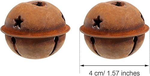 Miniatura 2 de 30 Pieces Christmas Rustic Bells Metal Sleigh Rusty Bells Primitive Look Bells Star Cutouts for Holiday Craft Home Decoration