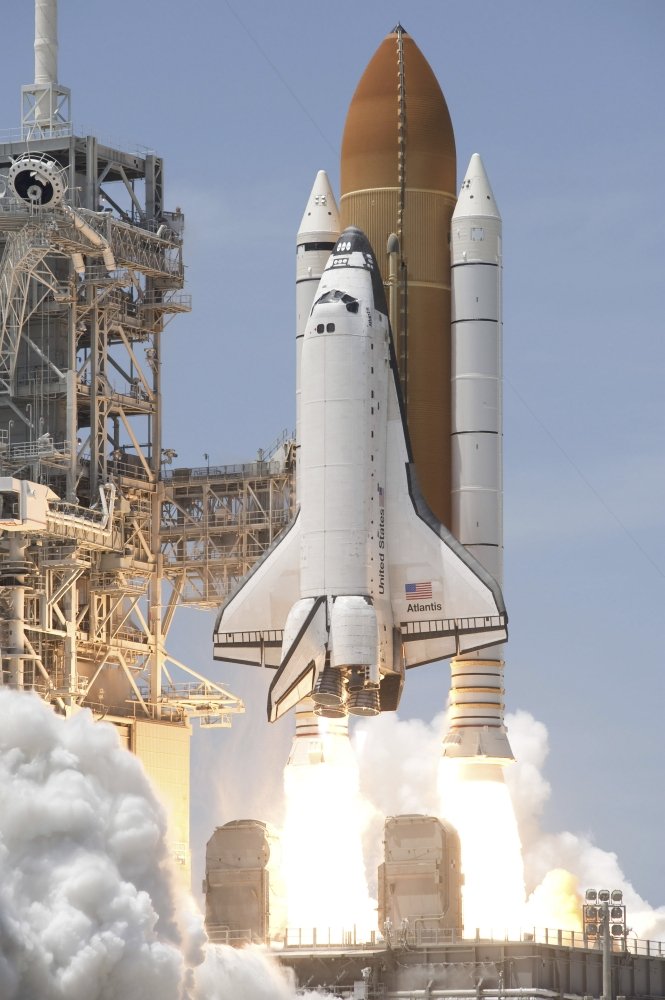 Stocktrek Images – Space shuttle Atlantis' twin solid rocket