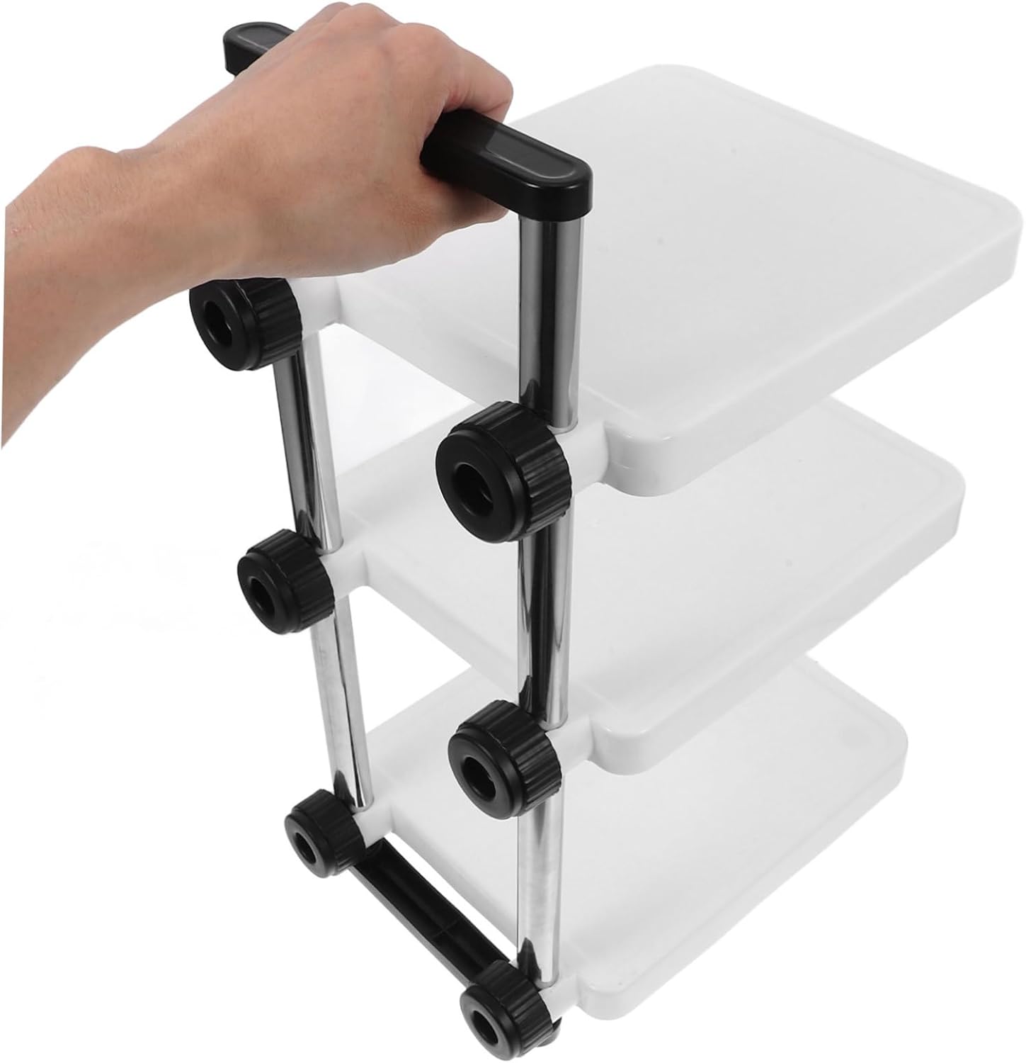 IMIKEYA Multi-layer Kitchen Cookware Holder Space-saving Countertop Pot Rack Organizer for Efficient Cooking Pot Storage for under Sink Cabinets and Kitchen Organization