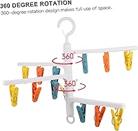 Vista 9 de STOBAZA Perchero giratorio de material de polipropileno resistente, 15 perchas que ahorra espacio para dormitorios