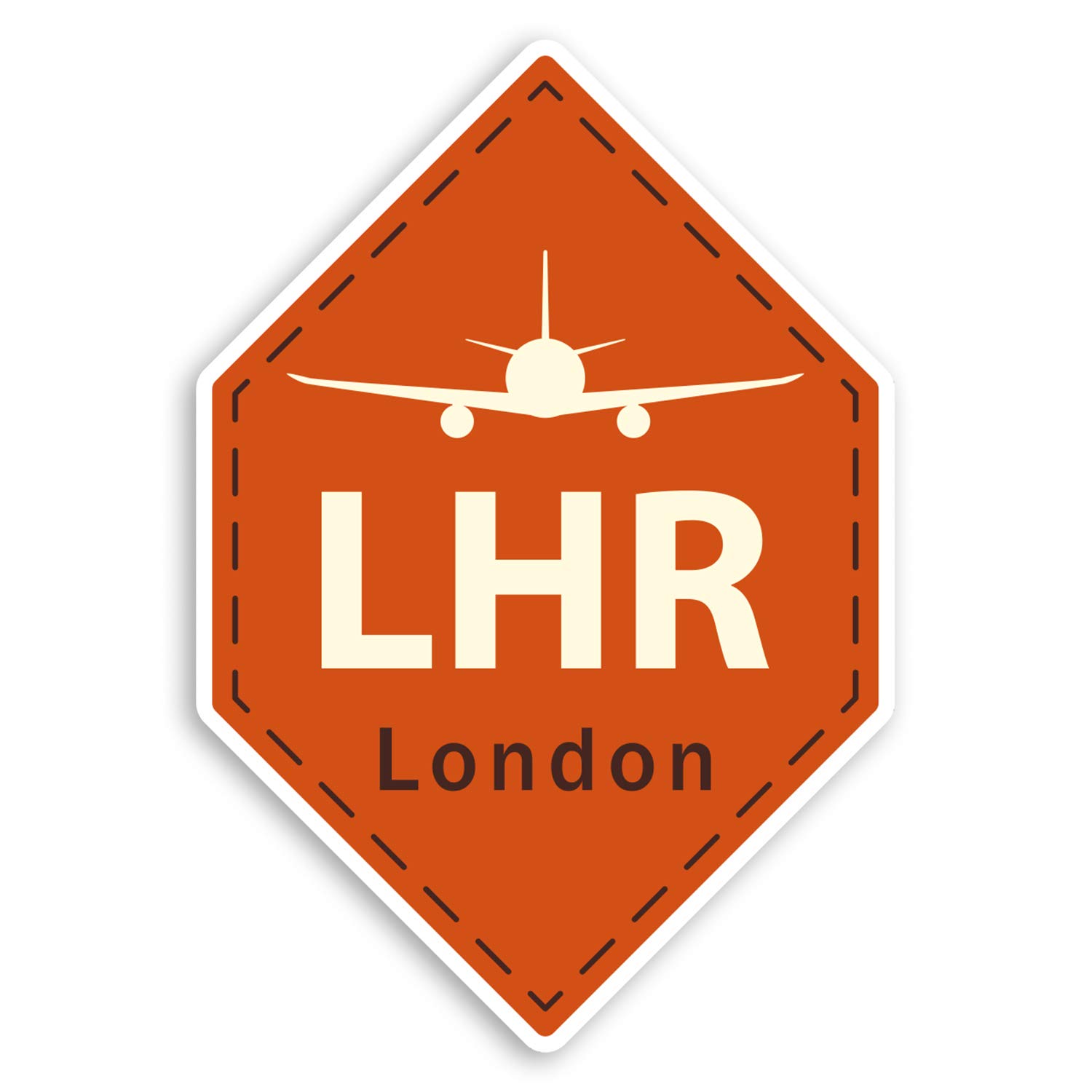 2 x 10cm LHR Heathrow Airport Vinyl Stickers - London Luggage Sticker #31110 (10cm Tall)