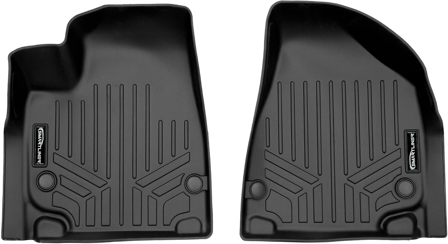 SMARTLINER Custom Fit All Weather 2 Row Floor Mat Liner Set Compatible with 2021-2024 Chrysler Pacifica