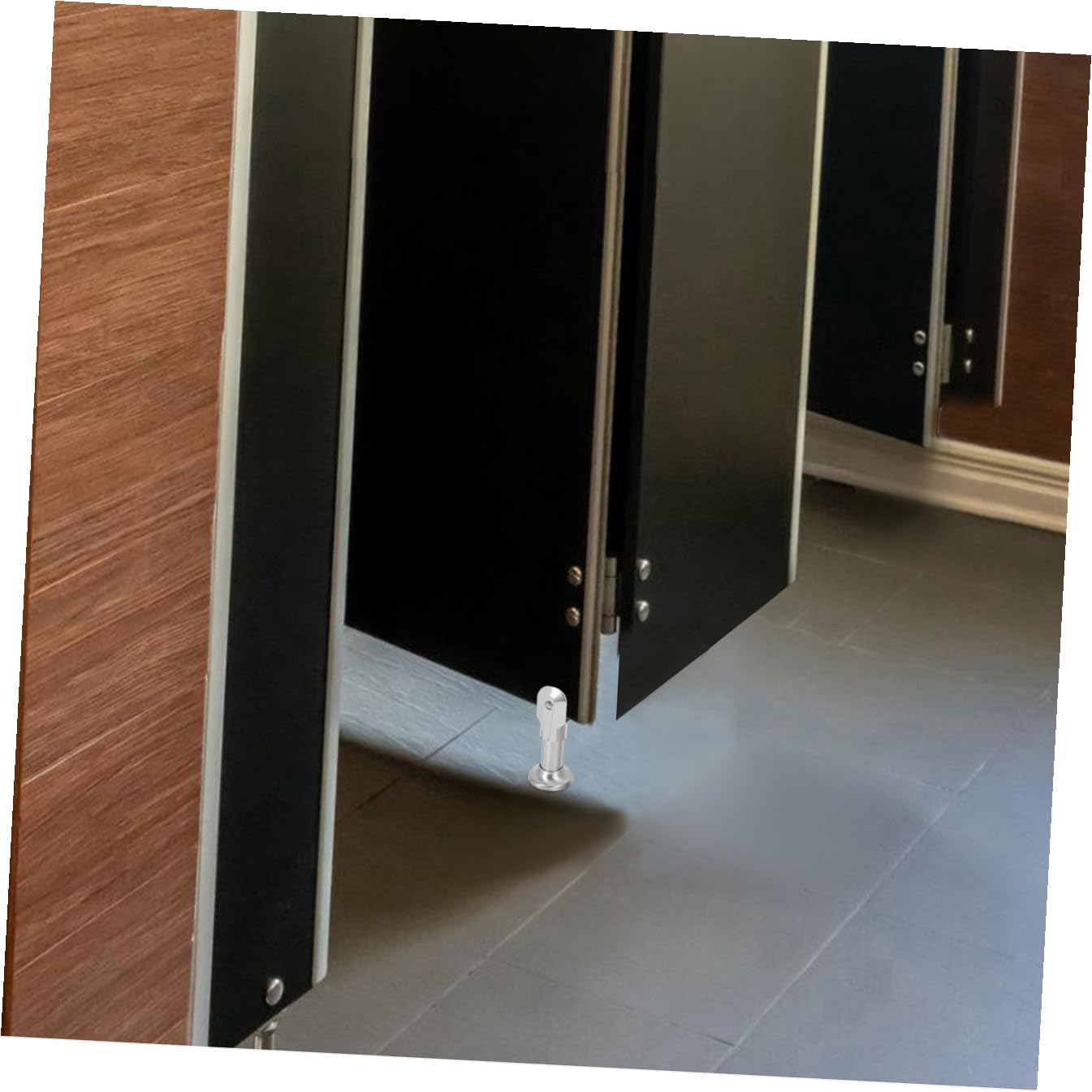 304 Stainless Steel Bathroom Partition Support Bracket Sturdy Toilet Partition Fittings 4-Piece Set for Restroom Divider Hardware