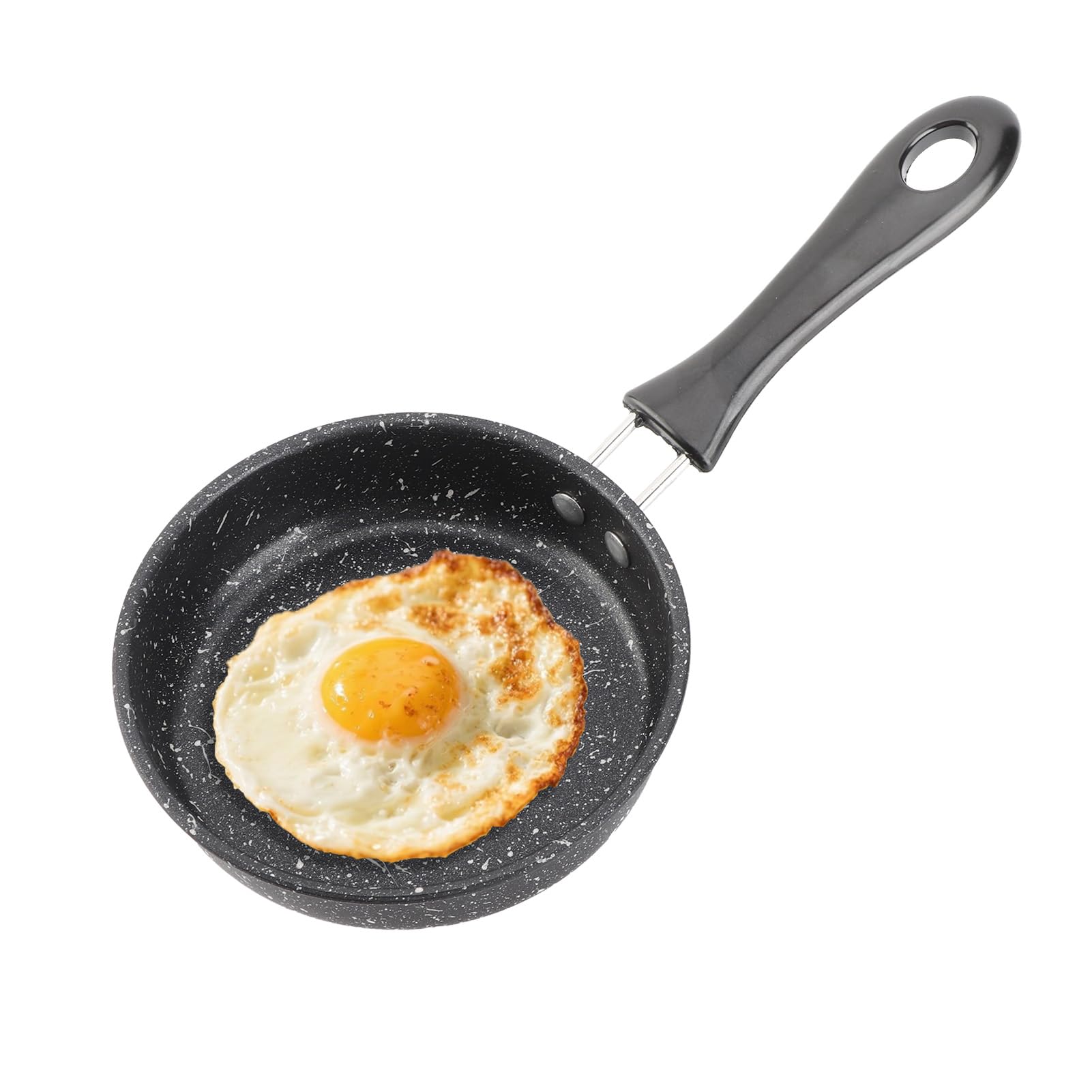 equlup Non Stick Frying Pan, Maifan Stone Omelette Fry Pans Egg Pan Omelet Stone Cookware Household Steak Skillet with Handle for Induction Cooker Gas Stove (14cm)