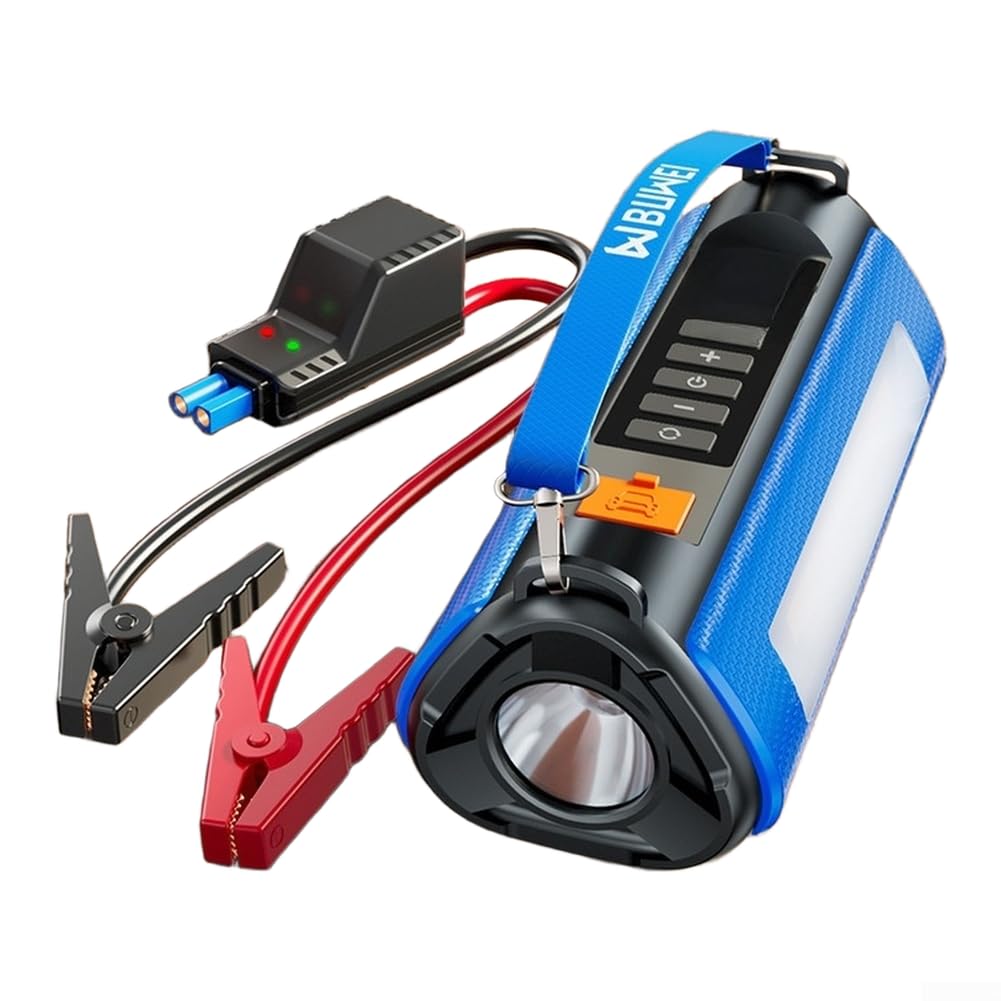 Arrancador de salto de 6000 mAh con compresor de aire de 12 V para coche (8400 mAh)