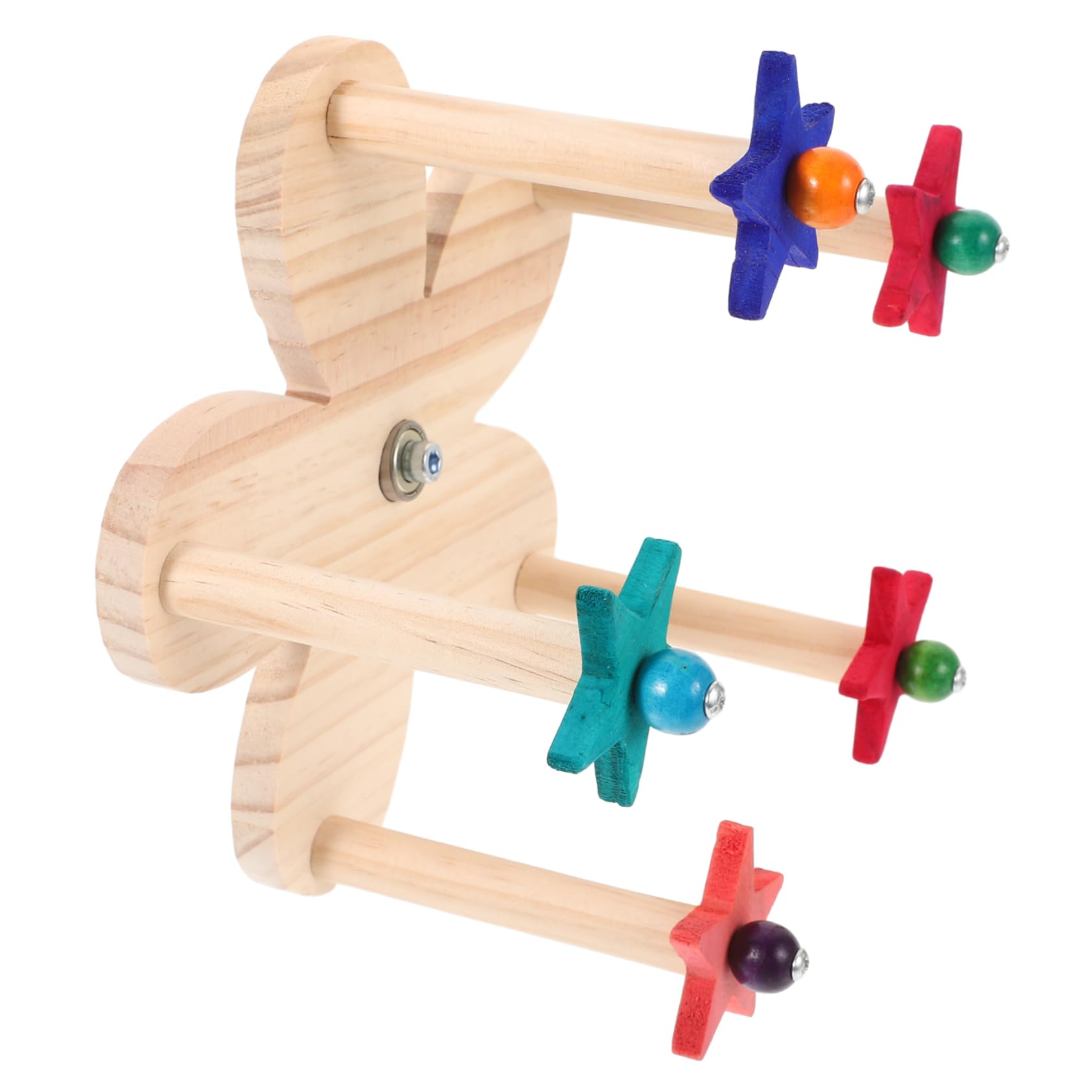 BESPORTBLE 3pièces Support De Perchoir Rotatif pour Oiseaux Jou Cage à Oiseaux Forme De Roue De Ferris Amusement Et Stabilité pour Perroquets Compagnie