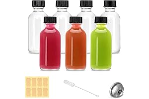 2oz Glass Shot Bottles with Caps for Liquids