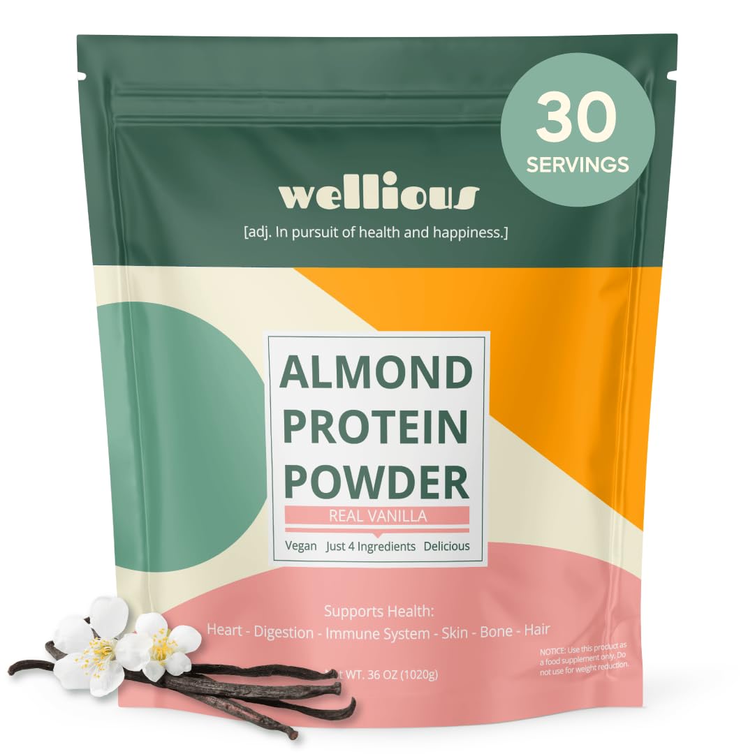 wellious Almond Vegan Protein Powder, Vanilla, 18g Protein, Soy-Free — Amazon image 11