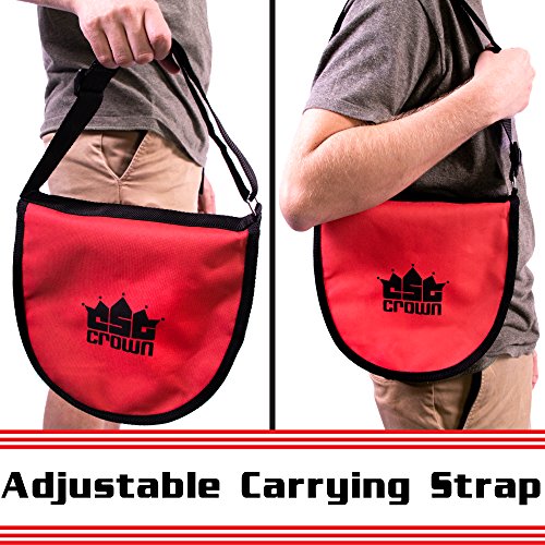 Crown Sporting Goods Discus & Shot Put Carrier Bag – Premium Quality Track & Field Equipment With 2 Pockets & Adjustable Carrying Strap #TOP4