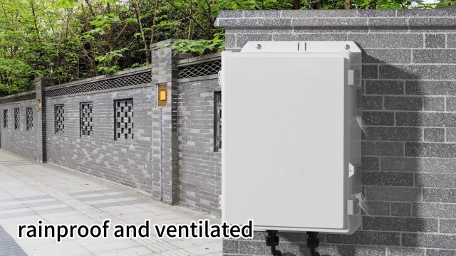 Image of Namunanee Outdoor Electrical Junction Box, ABS Water Resistant Enclosure with Internal Mounting Panel & Hinged Cover, 15.7 inch H* 11 inch L* 5.9 inch W