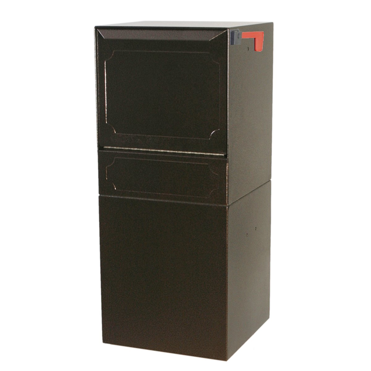 dVaultParcel Protector Vault DVU0050 Locking Post/Column Mount Mailbox (Copper Vein)