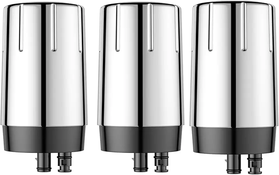 3 Pack Faucet Filter Cartridges, Replacement Fit for All Brita Faucet Filter, Brita 36311 On Tap Water Filtration System, FR-200, FF-100 Replacement Filter, Silver (Silver)