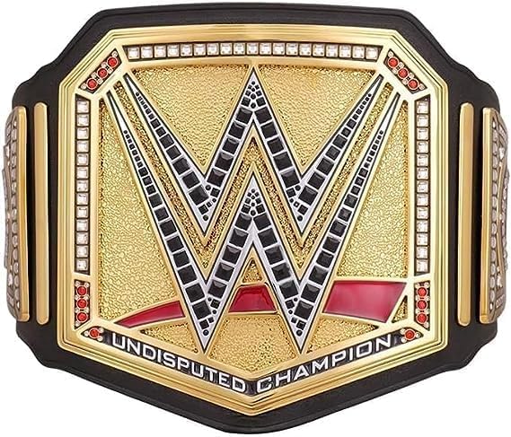 Réplica del cinturón Undisputed Championship Championship 2023, cinturón del título del Campeonato Mundial de Lucha Libre de Peso Pesado, tamaño adulto, 4 mm