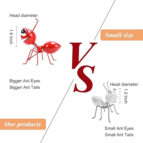 Miniatura 5 de Cruis Cuka Decoración de jardín de metal para patio, esculturas de pared para exteriores, patio, césped, decoración de vallas, juego de 4 unidades,