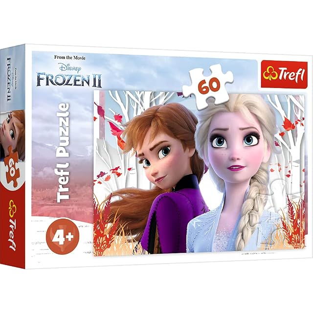 Trefl, Puzzle, Mundo mágico de Anna y Elsa, Disney Frozen 2, de 60 Piezas, para niños a Partir de 4 años