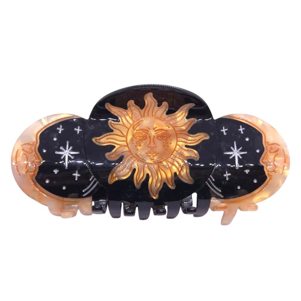 Fantasy Gold Sun Hair Clips - Big Claw Clips for Women