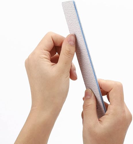 Miniatura 5 de Limas de uñas rectangulares de grano 100180, lima de doble cara, lima de uñas negras para uñas acrílicas y uñas naturales