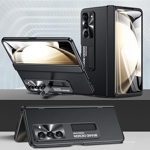 Miniatura 7 de Funda con función atril para Galaxy Z-Fold-5 Protección completa de bisagra Funda delgada con cuerpo completo, protector de pantalla y soporte para