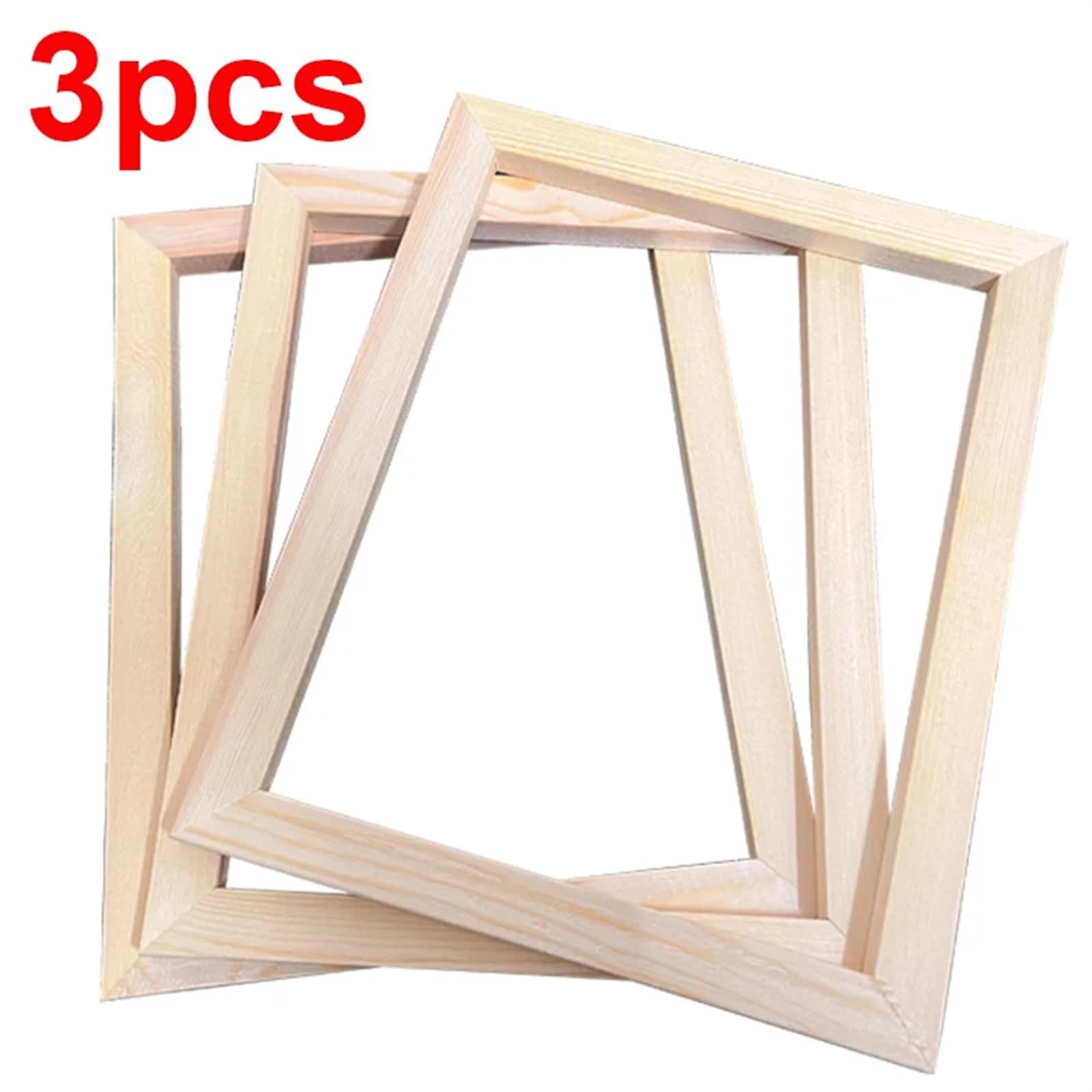 Drewniane listwy do napinania płótna, Drewniane płócienne nosze Rama 3 szt. Różne rozmiary(3pcs 30x40cm)