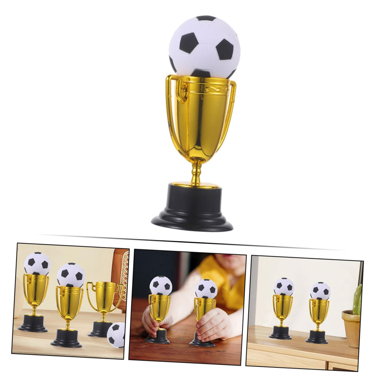 NUOBESTY Zestaw 3 Małych Plastikowych Trofeów Na Zawody Games Celebration Competition Award Trophy Cup