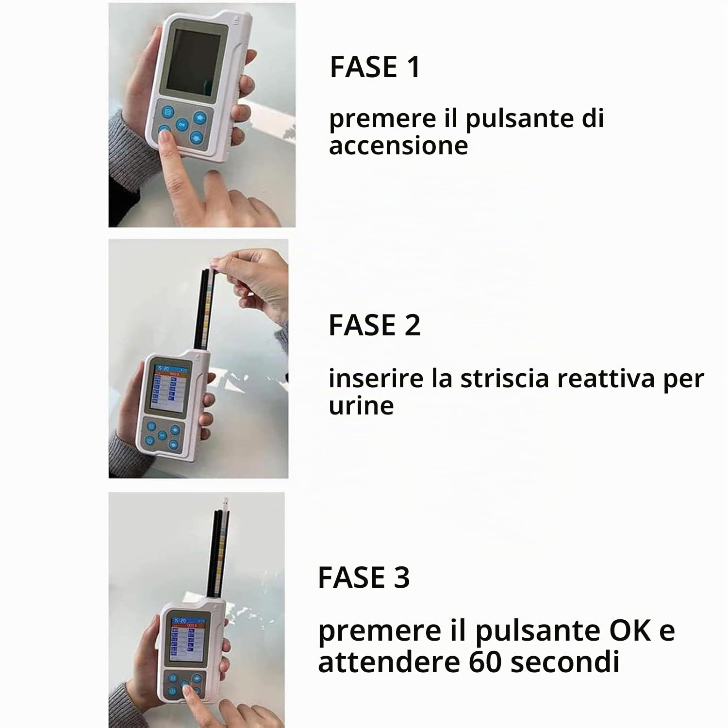 Analizzatore Digitale Delle Urine, Analizzatore Portatile Delle Urine Con 100 Strisce Reattive Per Il Test Del PH, Funzione Di Archiviazione Dei Dati, Ricaricabile Tramite USB, Strumento Per L'analisi
