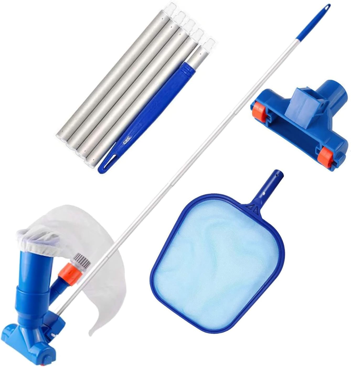 RXXR Blue Portable Pool Vacuum Jet Underwater Cleaner W