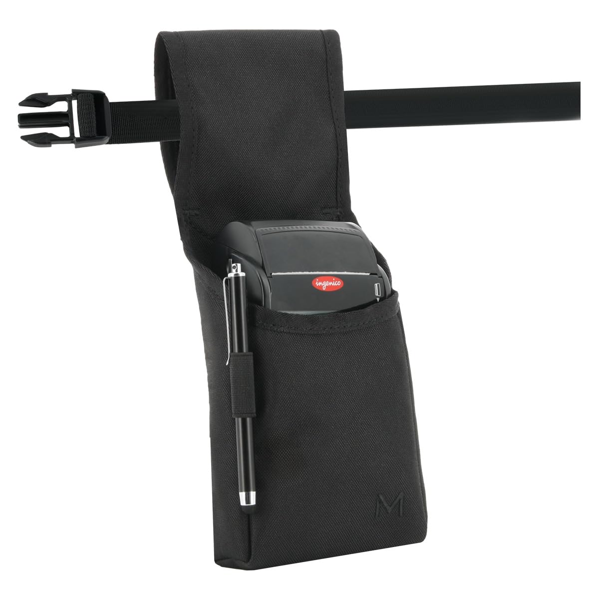 MOBILIS Holster per POS Lettore di Carte con Cintura Custodia Universale per Terminali di Pagamento e Scanner Mobili, 1 Scomparto, Dimensioni Dispositivo Max 11 x 27 x 5 cm