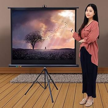 Amazon | 120インチ自立型プロジェクタースクリーン 16：9三角
