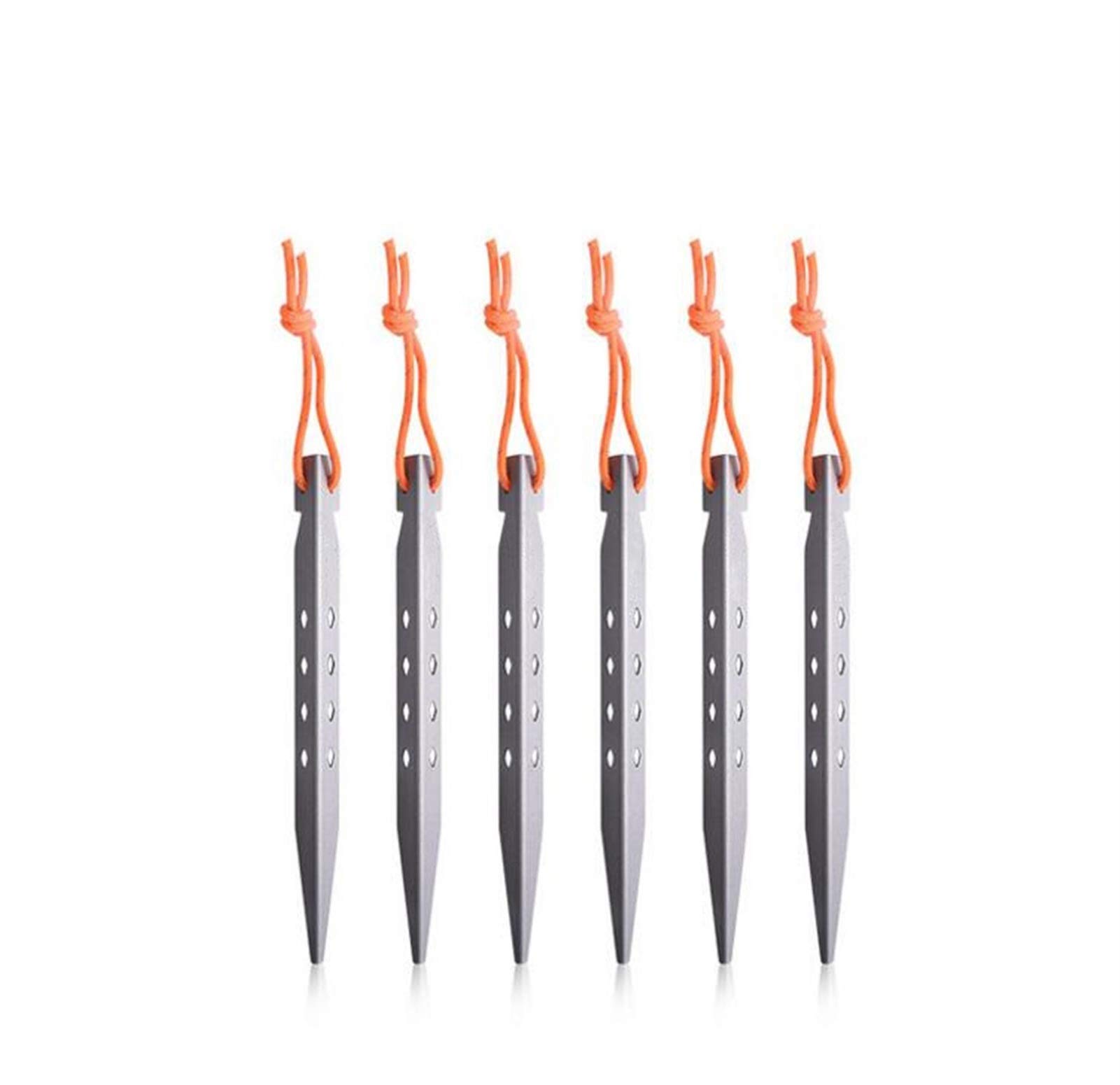 Robuste und langlebige Zeltheringe, für Outdoor, Camping, ultraleicht, Titanlegierung, Zeltheringe, Nägel, Zubehör, 6/8 Stück für Gartenarbeit, Wandern (6 Stück)