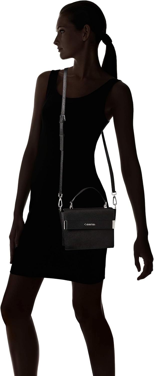 Calvin Klein Raelynn Saffiano Top Handle Flap Crossbody