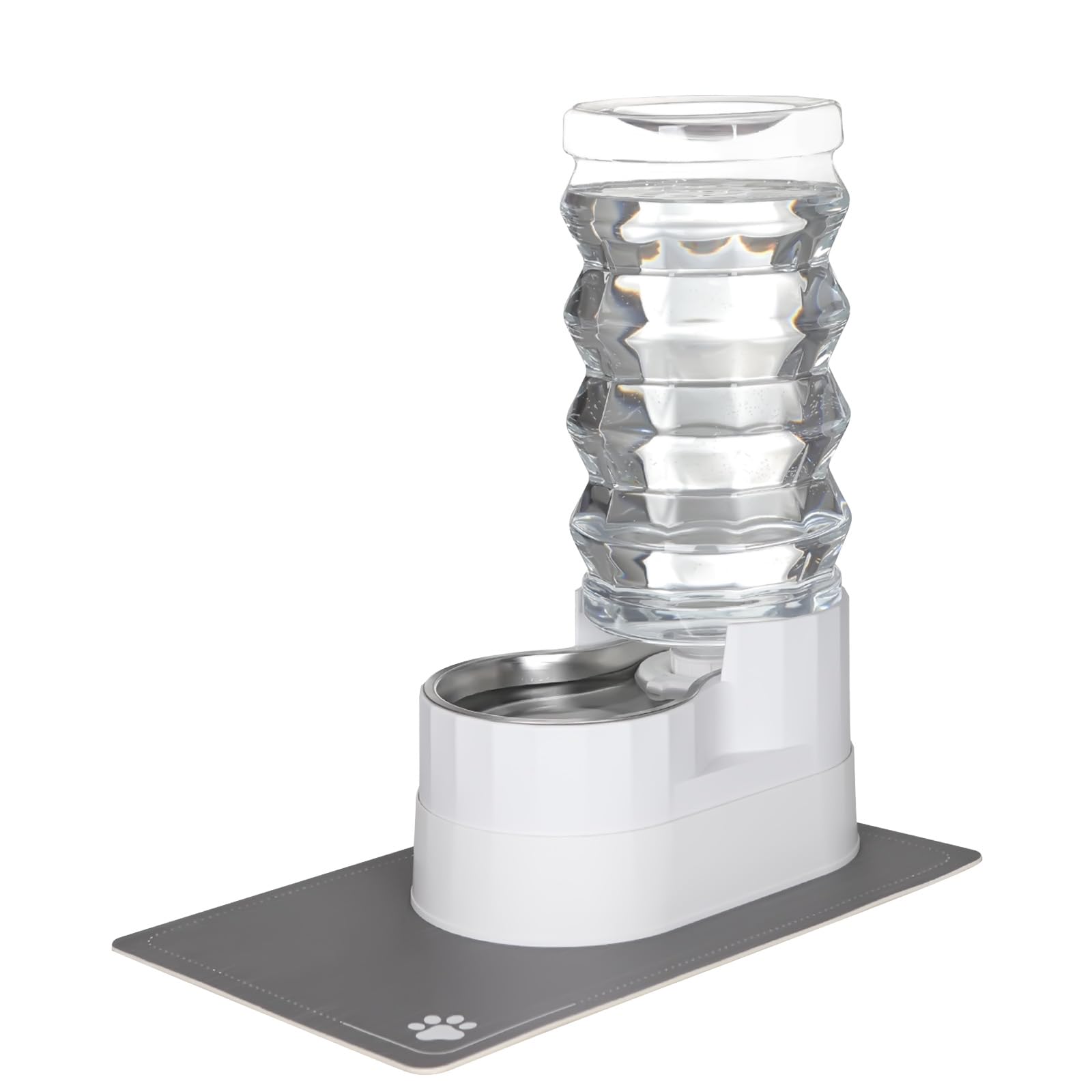 Sfozstra Distributeur d'eau Automatique à gravité pour Chiens : Station d'alimentation surélevée en Acier Inoxydable 9L Blanche – pour des articulations – Contre Les calculs urinaires