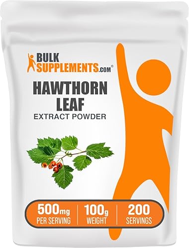 BulkSupplements. com Extracto de hoja de espino en polvo - Circulación - Suplementos de salud cardíaca - Suplementos de circulación sanguínea -