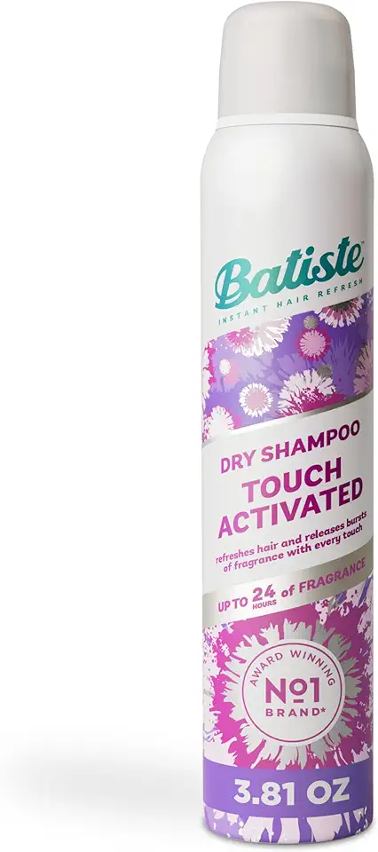 Batiste Touch Activated Dry Shampoo, Up to 24 Hours of Freshness, Absorbs Oil in Hair Between Washes with Lasting Scent Releasing Technology, 3.81 Oz